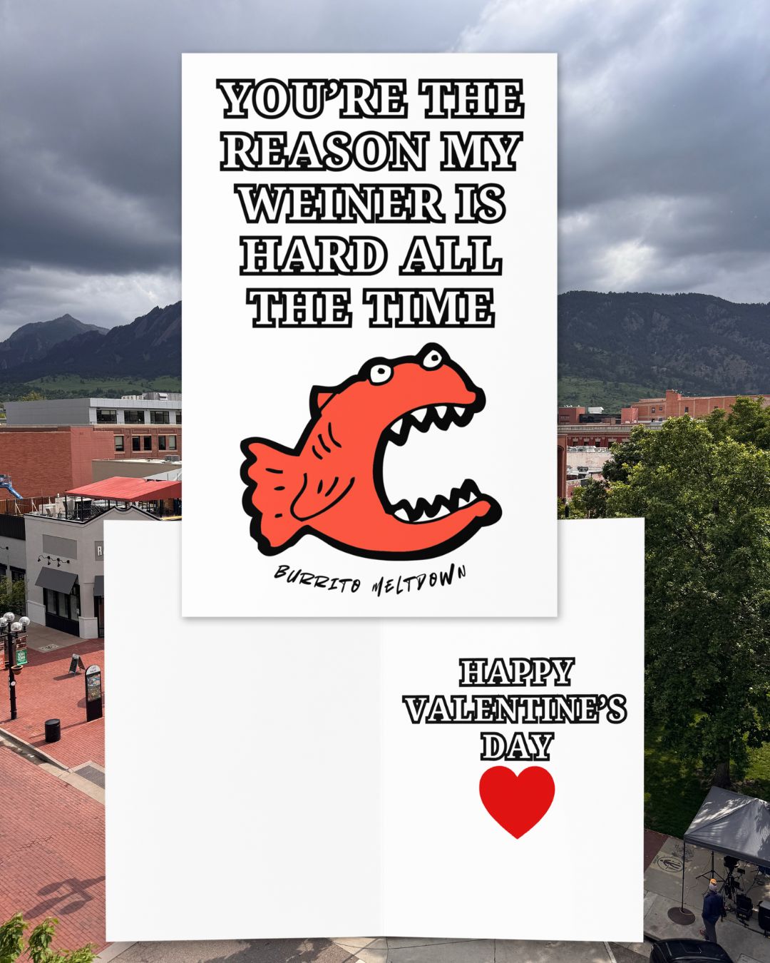 Weiner Hard All The Time - Valentine's Day Card