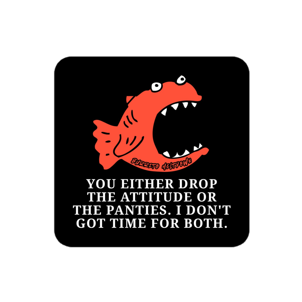 Don't Got Time – Screaming Fish Sticker mockup