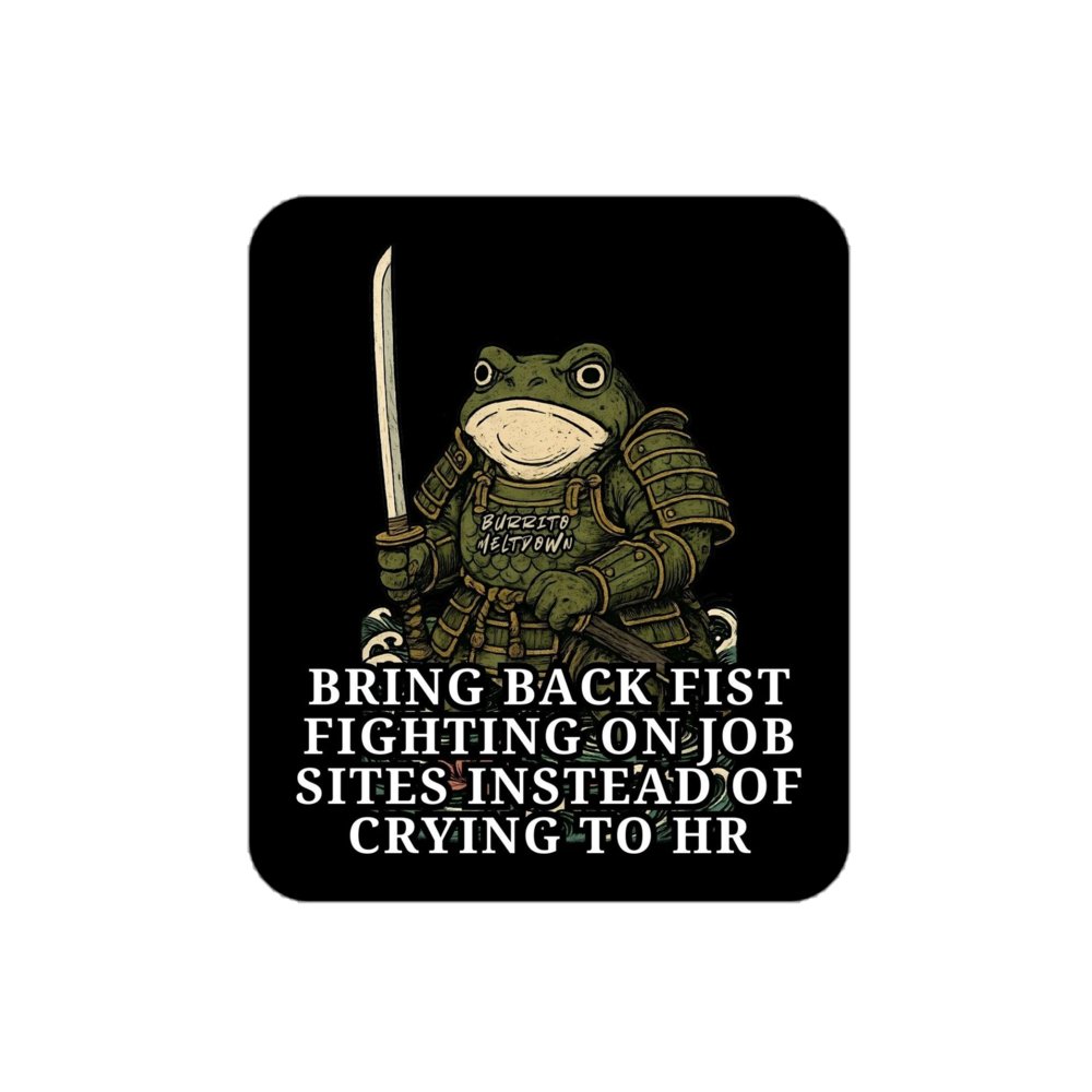Fist Fights on Job Site - Frog Sticker mockup