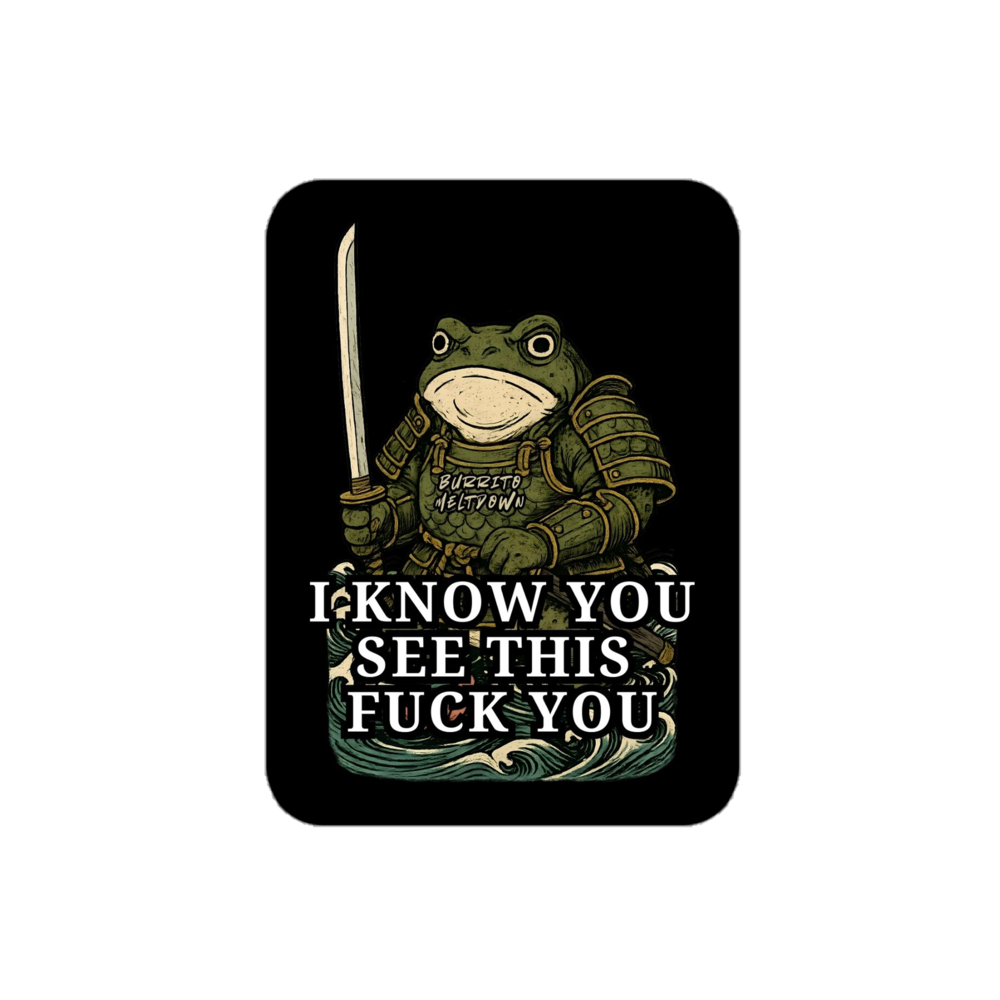 I Know You See This – Frog Sticker mockup