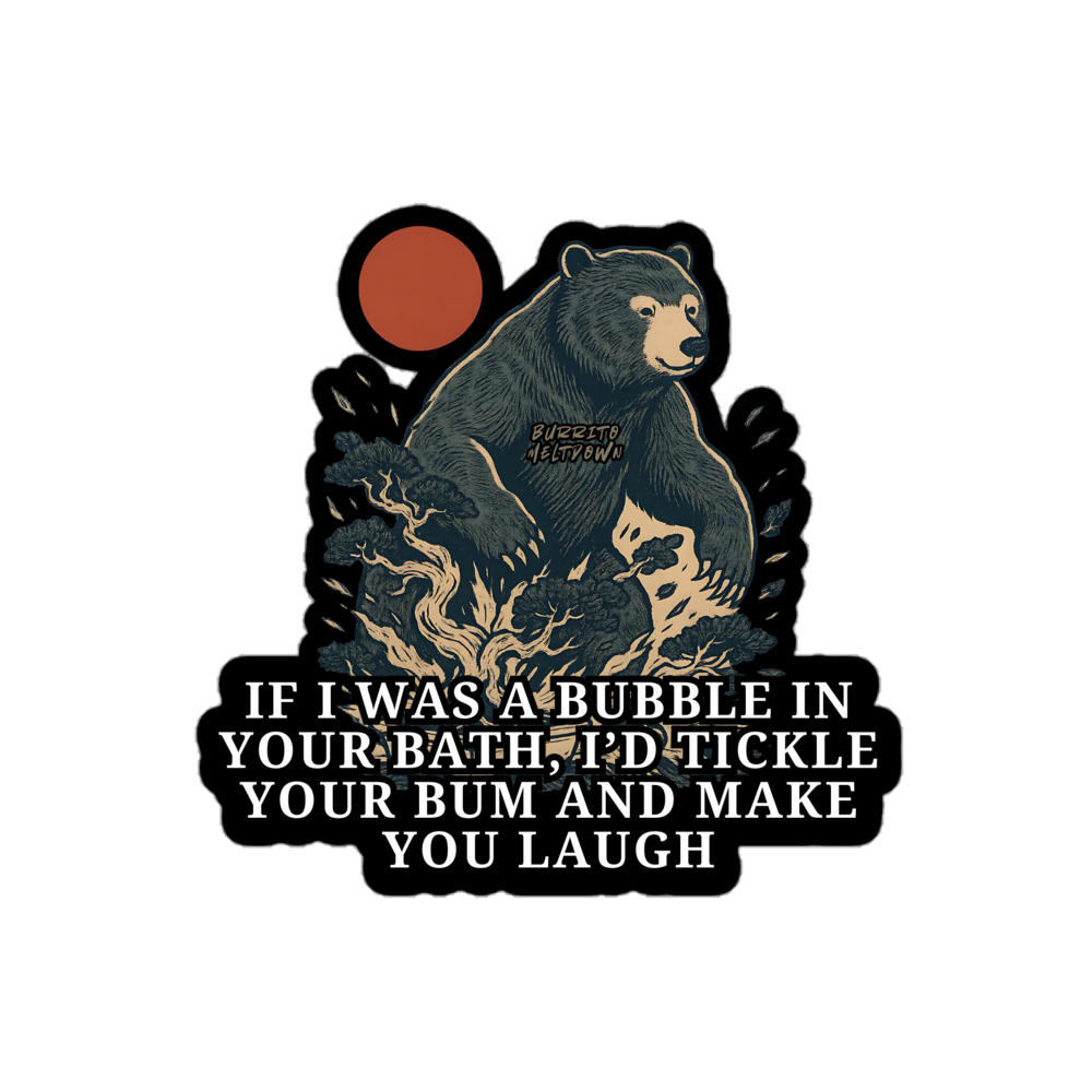 Bubble In Your Bath – Bear Sticker Mockup