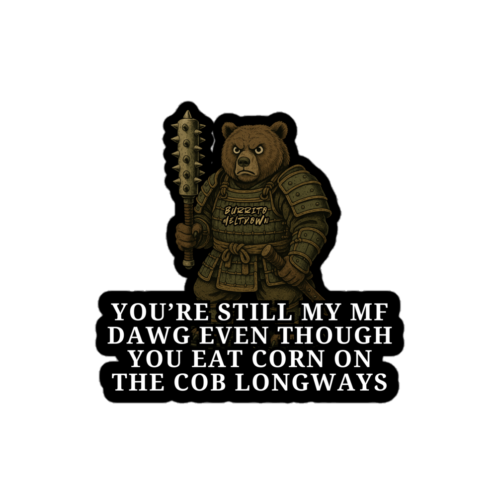 Corn On The Cob – Bear Sticker Mockup