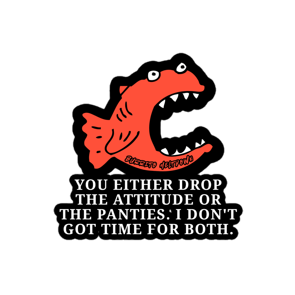 Don't Got Time – Screaming Fish Sticker Mockup