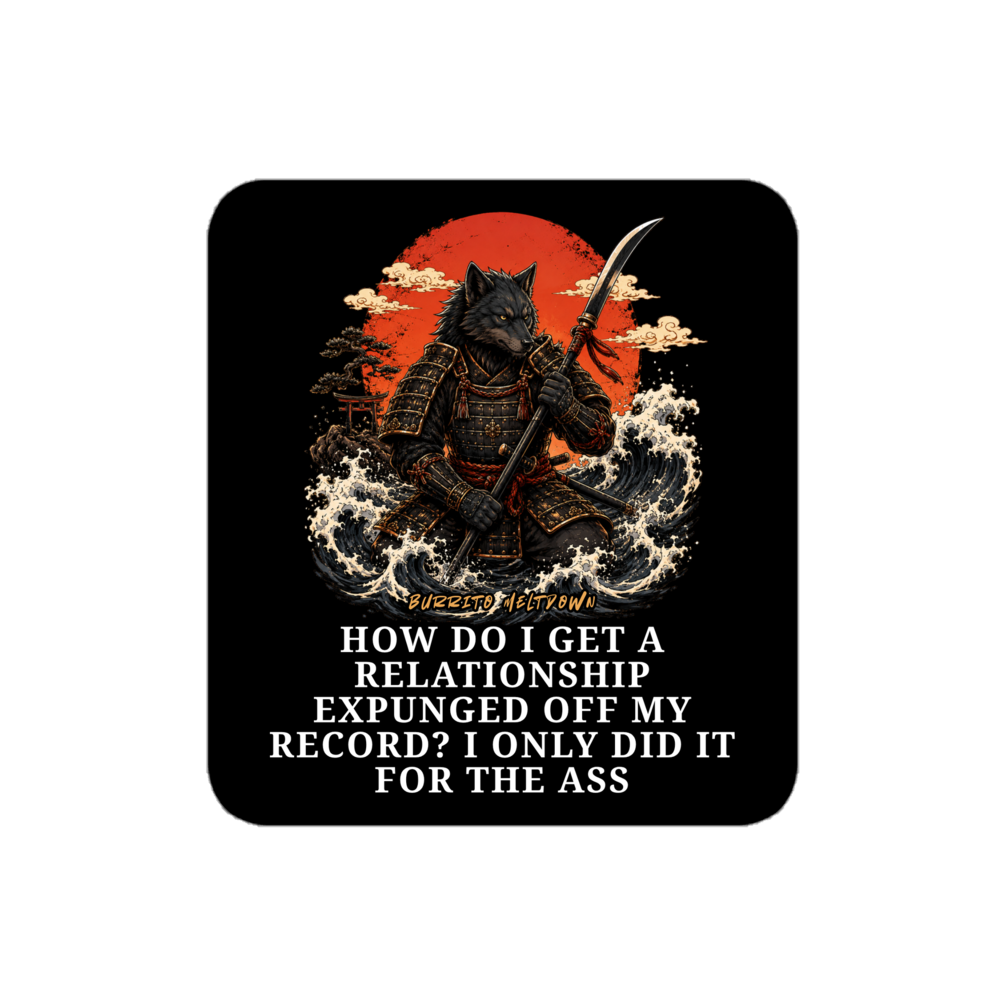 Expunged Off My Record โ Samurai Wolf Sticker Mockup