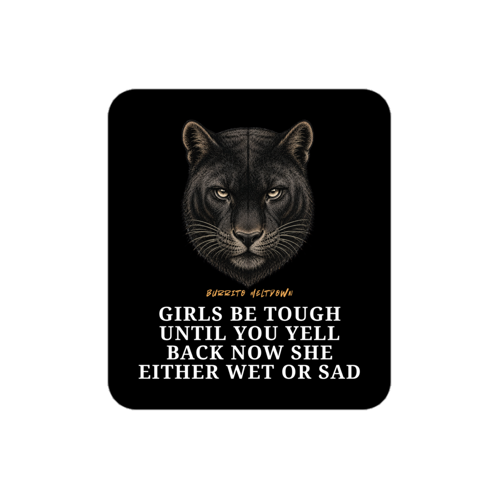 Girls Be Tough โ Black Panther Sticker Mockup