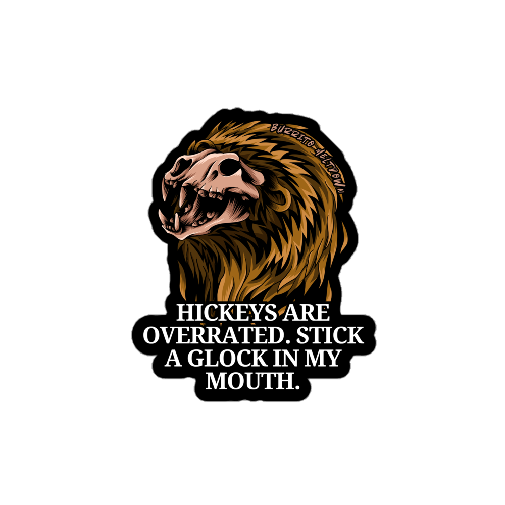 Hickeys Are Overrated – Lion Skull Sticker Mockup