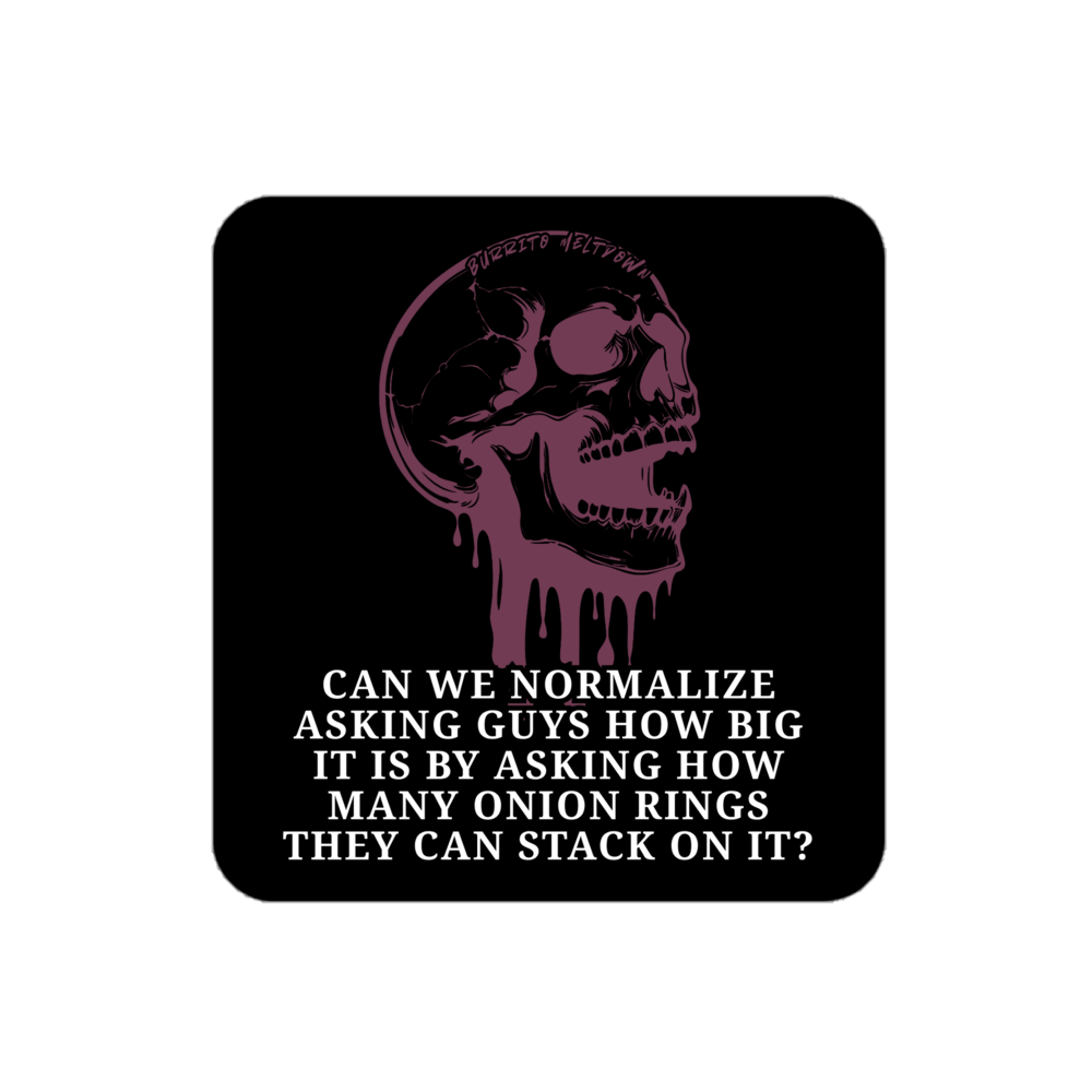 How Many Onion Rings โ Dripping Skull Sticker Mockup