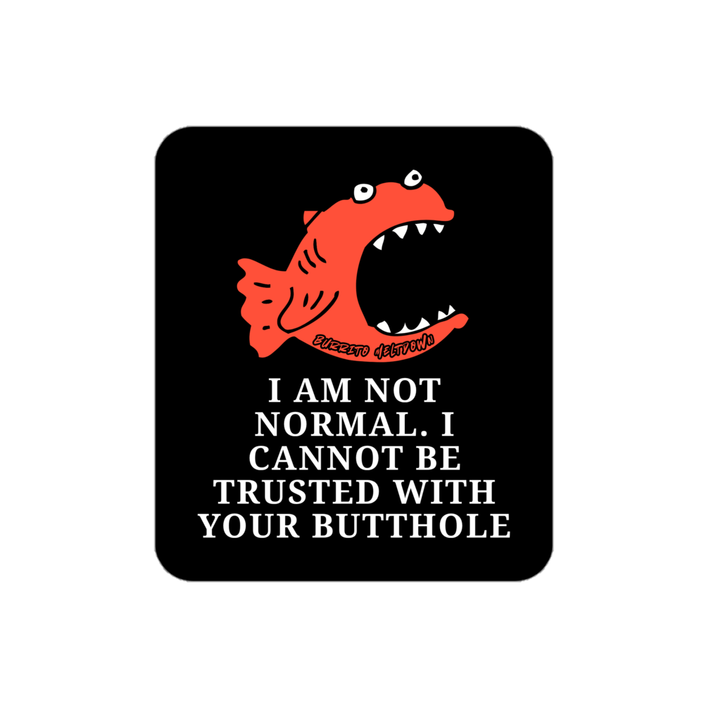 I Am Not Normal โ Screaming Fish Sticker Mockup