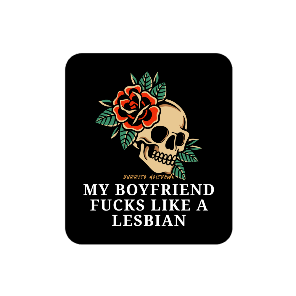My Boyfriend โ Rose Skull Sticker Mockup