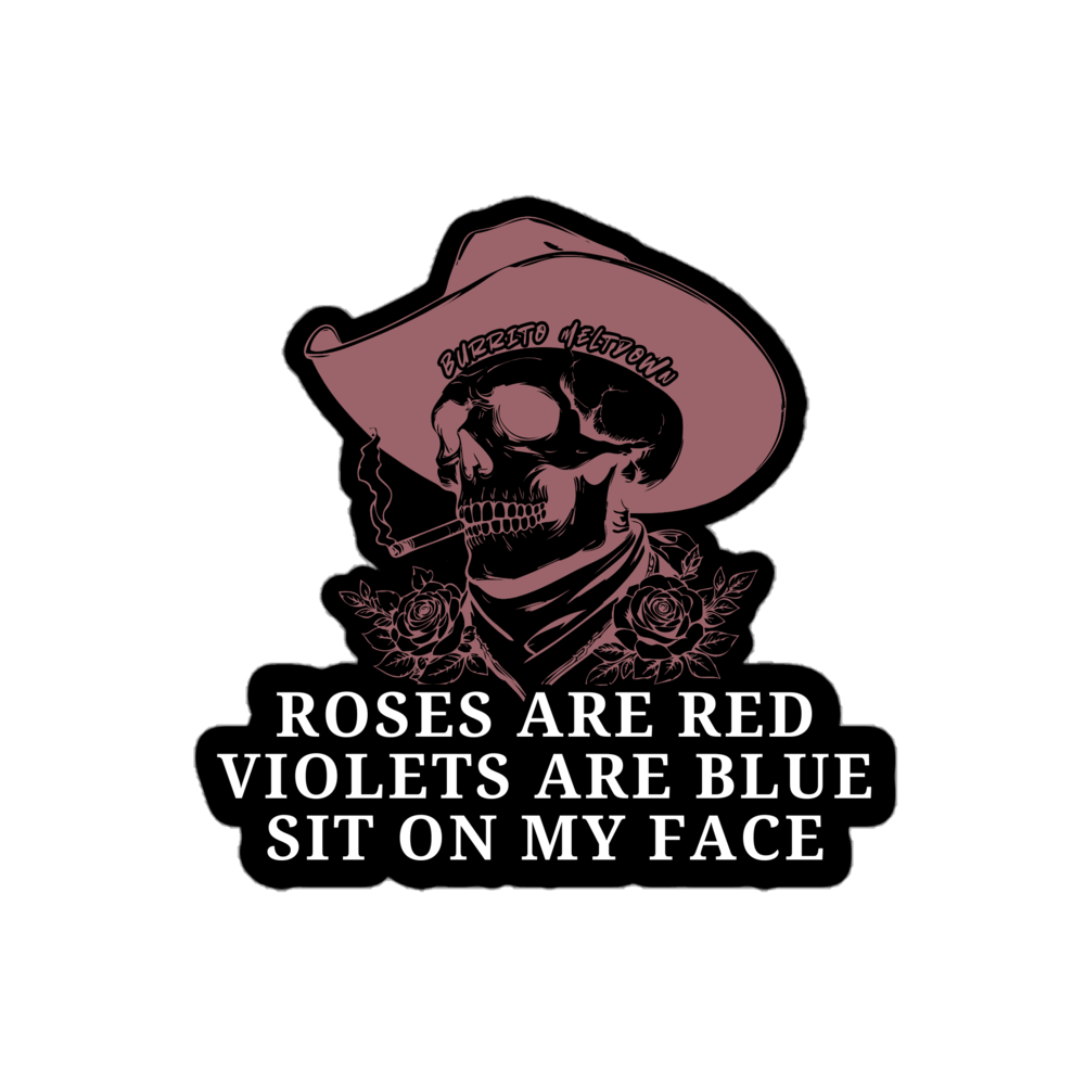 Sit On My Face – Cowboy Sticker Mockup