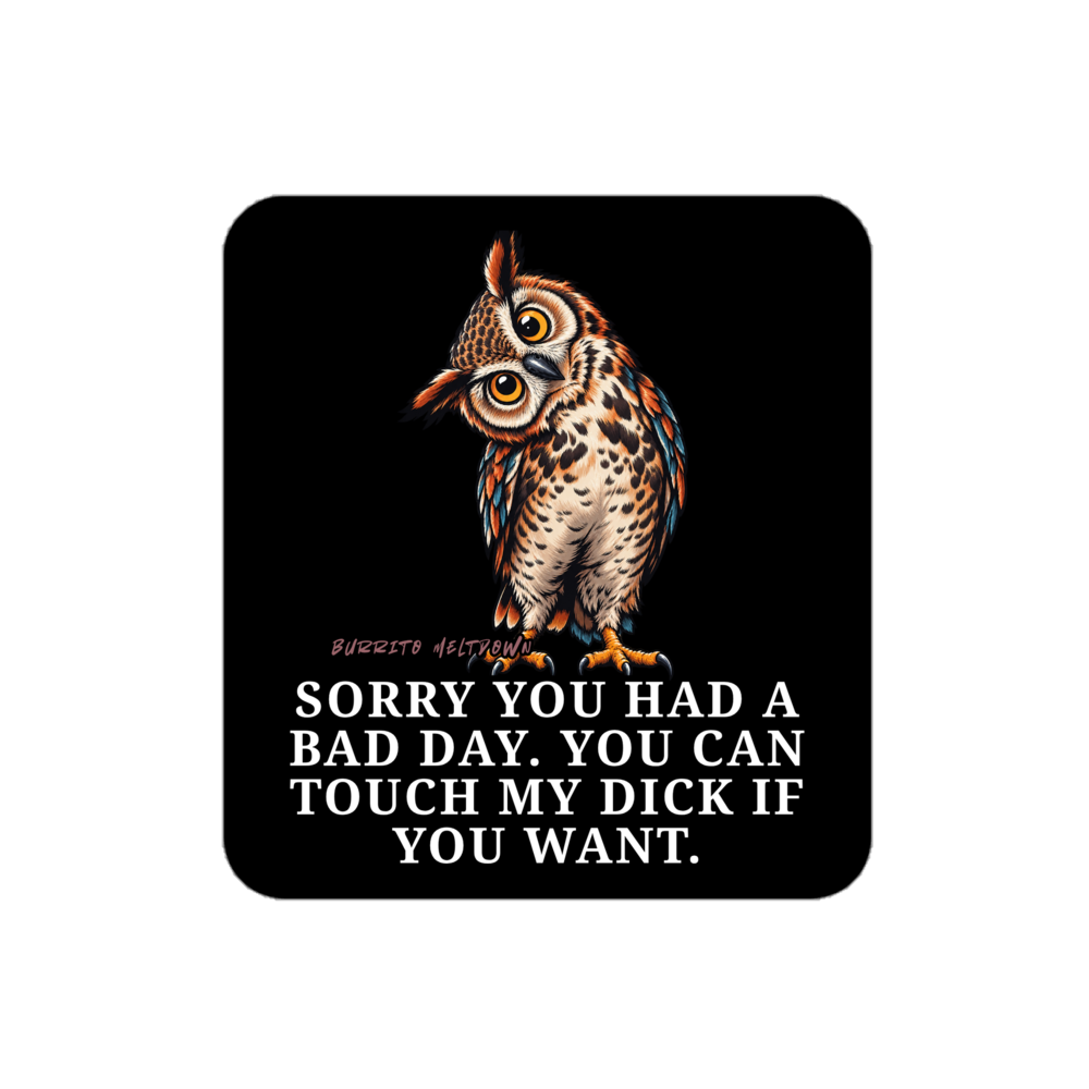 Sorry You Had A Bad Day - Night Owl Sticker Mockup