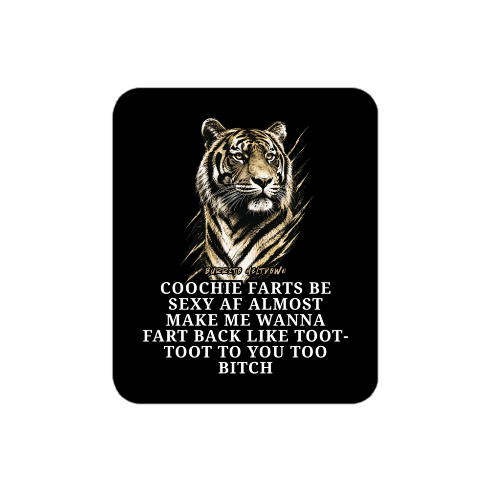 Toot Toot To You Too โ Golden Tiger Sticker Mockup