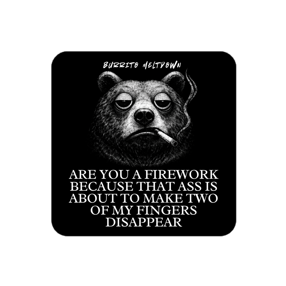 Two Fingers Disappear โ Bear Sticker Mockup