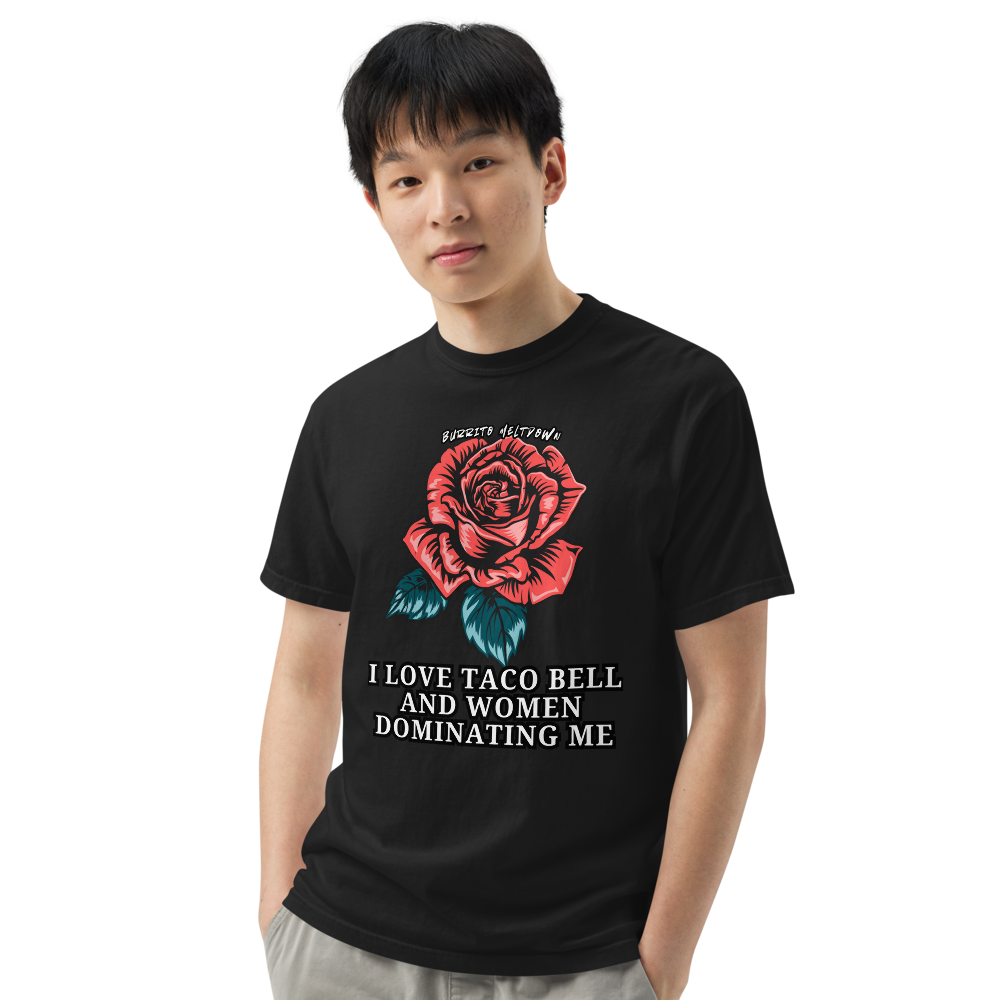 I Love Taco Bell - Rose Tee — black Comfort Colors tee