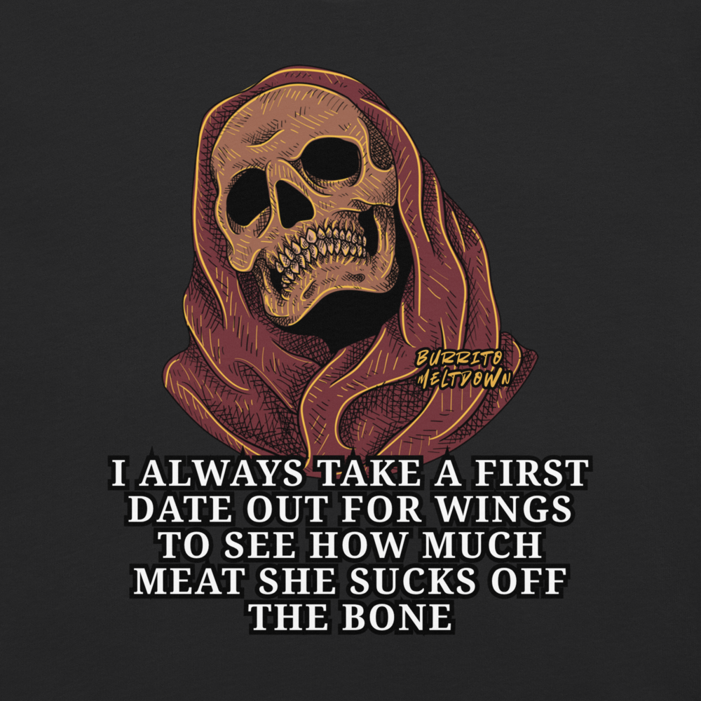 Meat Off The Bone – Hooded Skull Tee Mockup