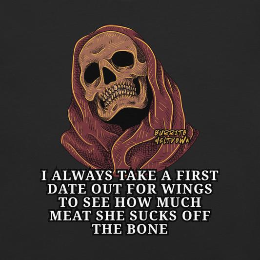 Meat Off The Bone – Hooded Skull Tee Mockup