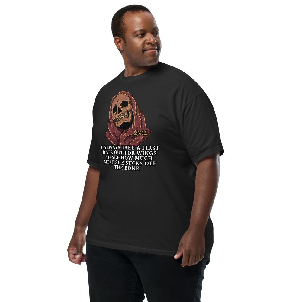 Meat Off The Bone – Hooded Skull Tee Mockup
