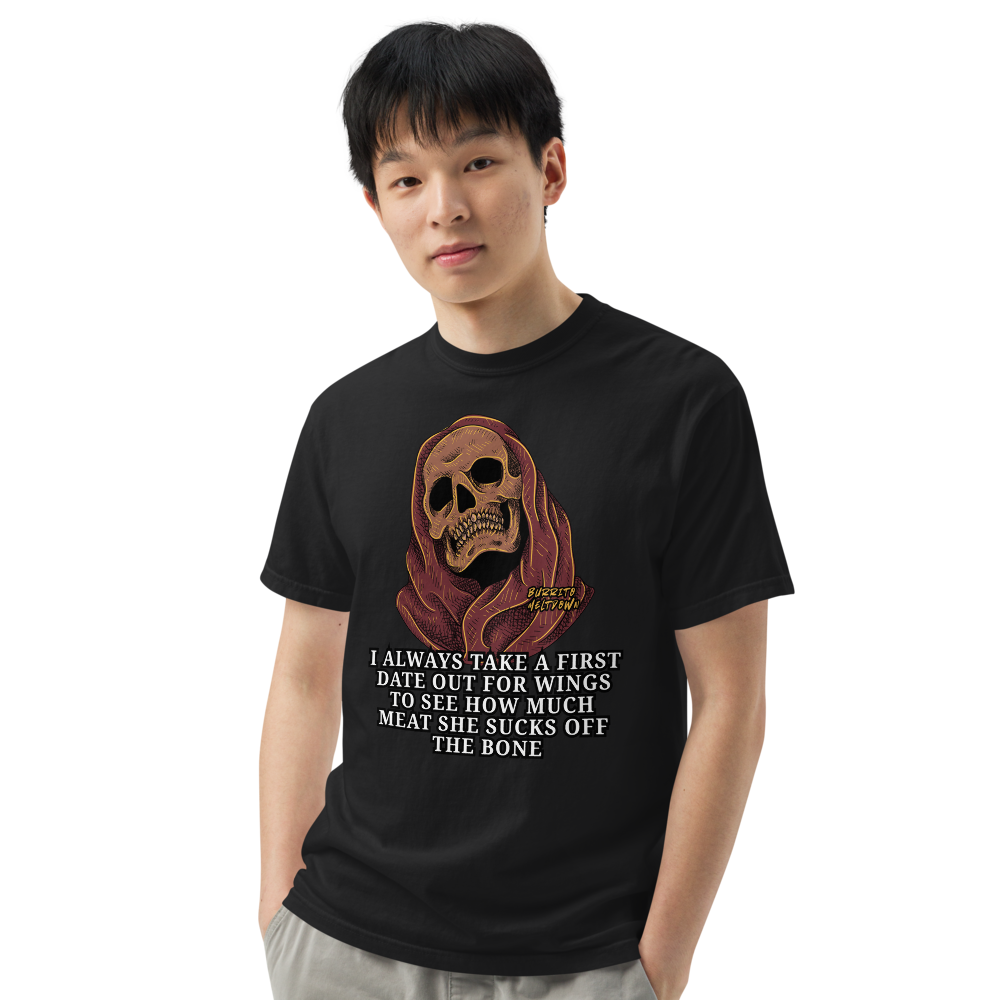 Meat Off The Bone – Hooded Skull Tee Mockup