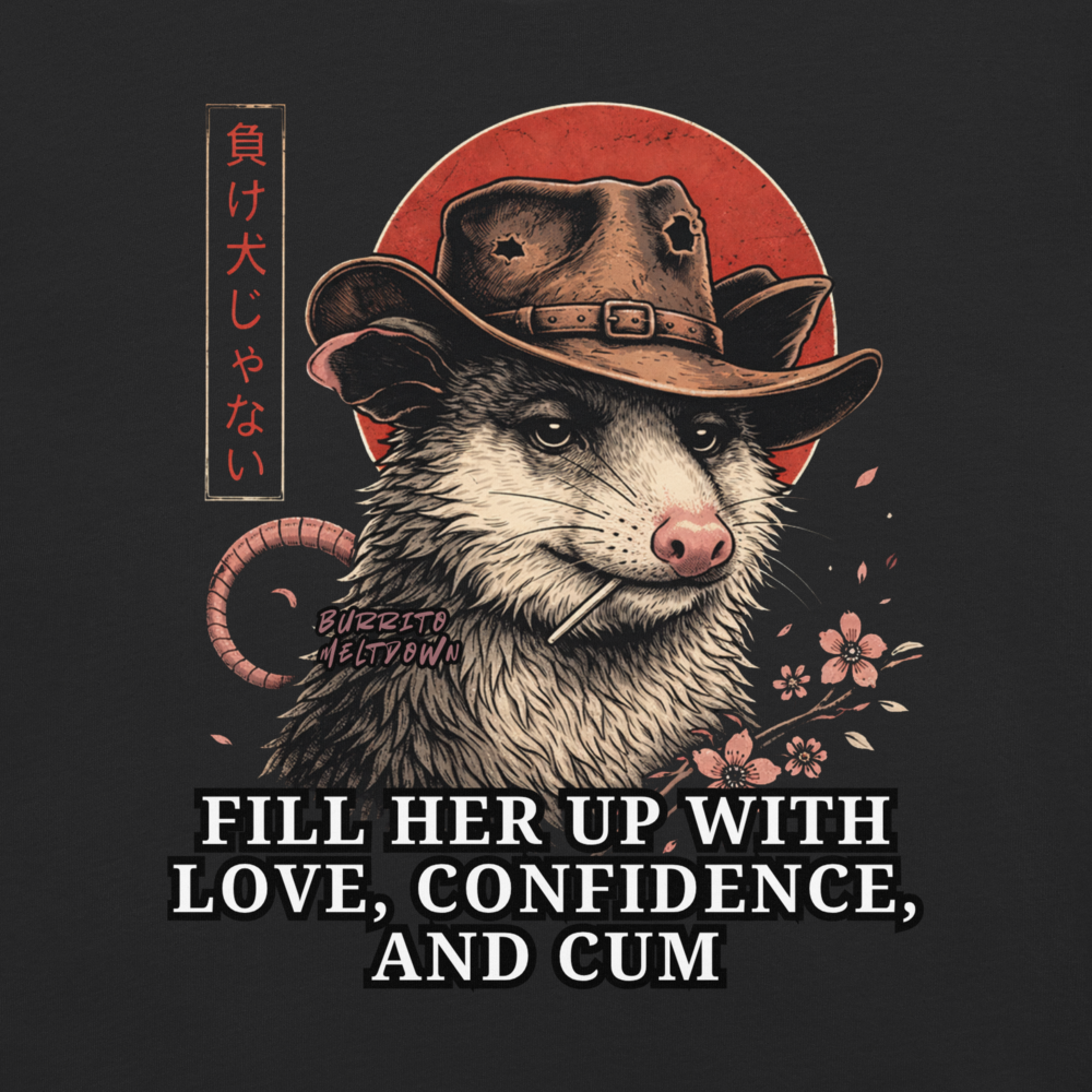 Fill Her Up – Cowboy Opossum Tee Mockup
