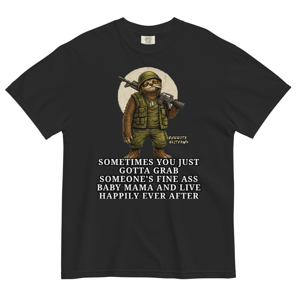 Happily Ever After – Combat Sloth Tee Mockup