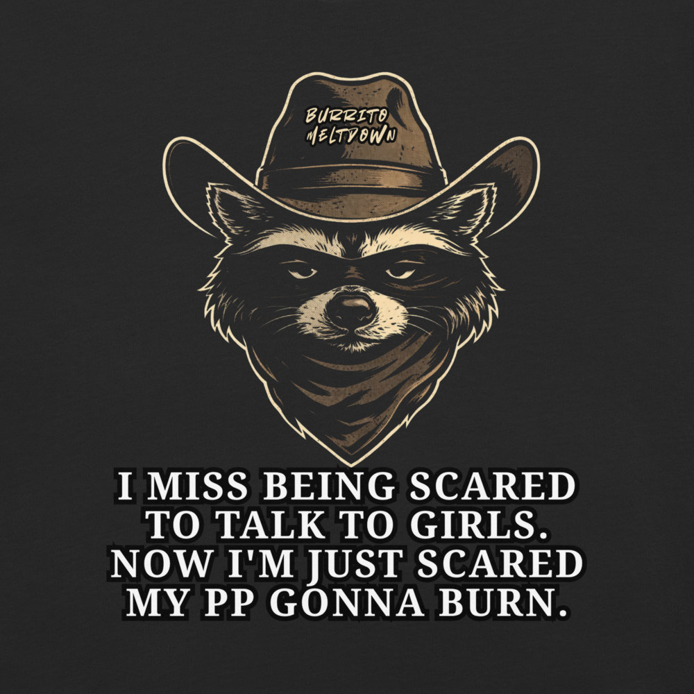 My PP Gonna Burn – Cowboy Raccoon Tee Mockup