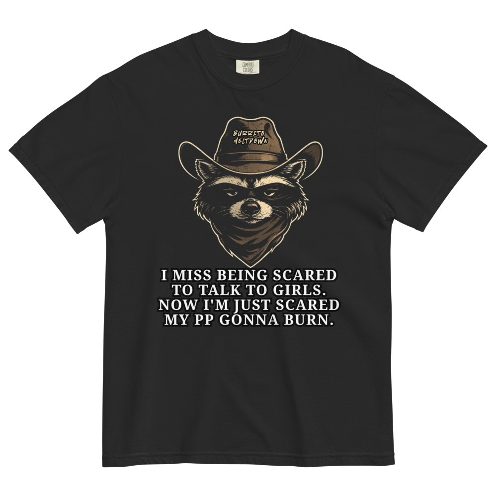 My PP Gonna Burn – Cowboy Raccoon Tee Mockup