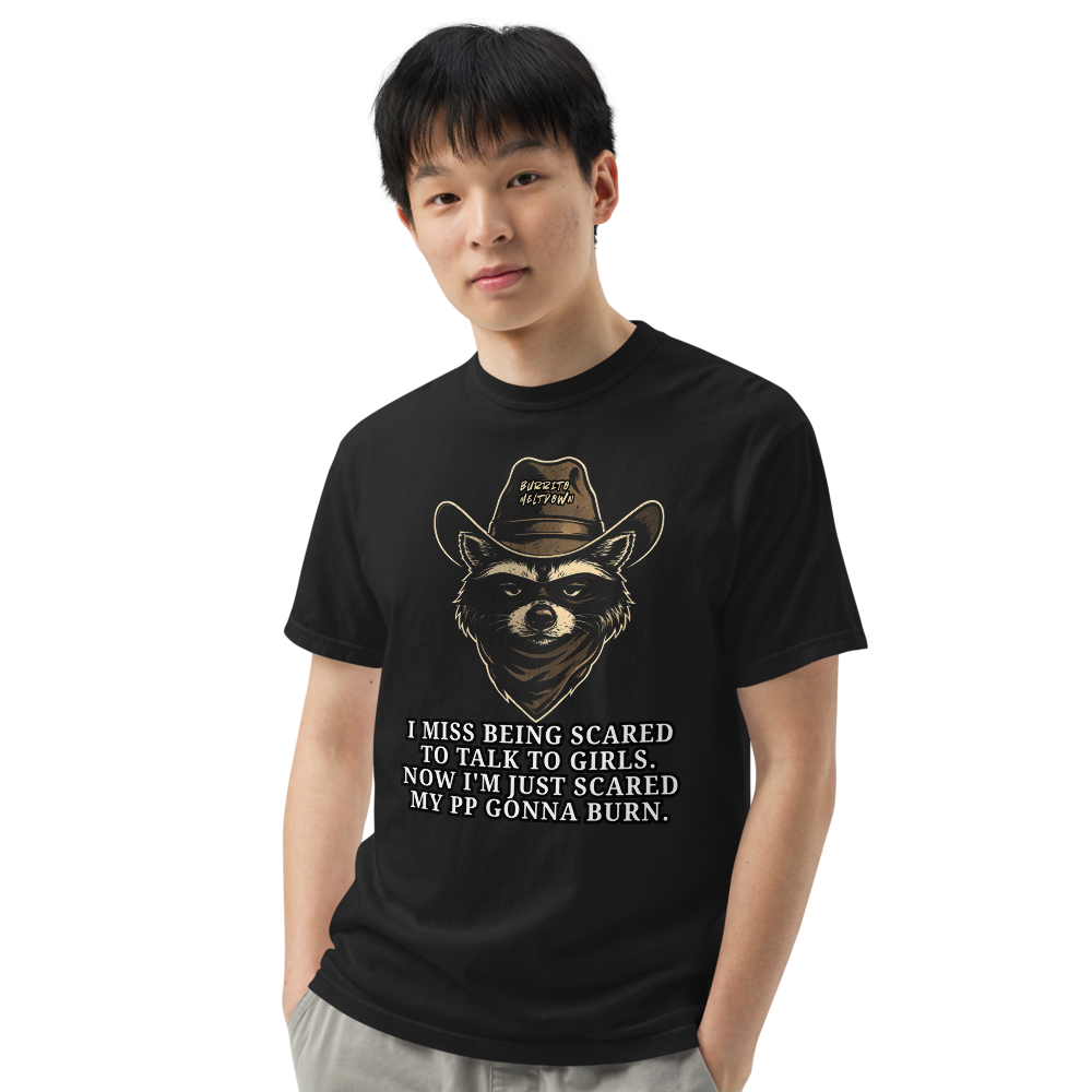 My PP Gonna Burn – Cowboy Raccoon Tee Mockup