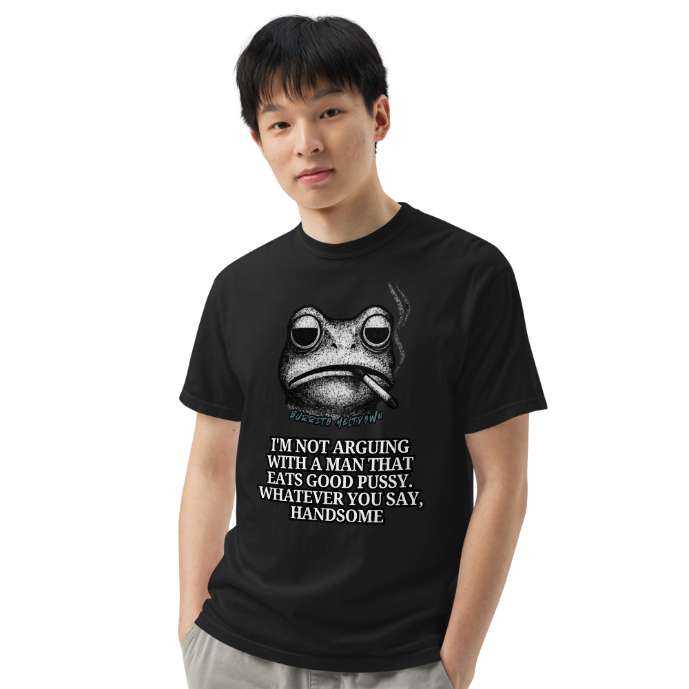 Whatever You Say Handsome – Smoking Frog Tee Mockup