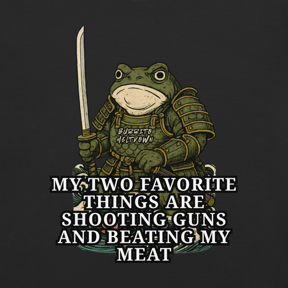 My Two Favorite Things – Samurai Frog Tee Mockup