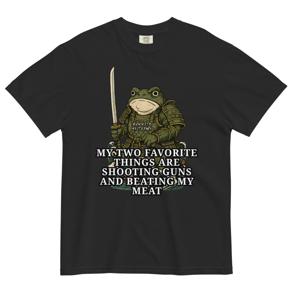 My Two Favorite Things – Samurai Frog Tee Mockup