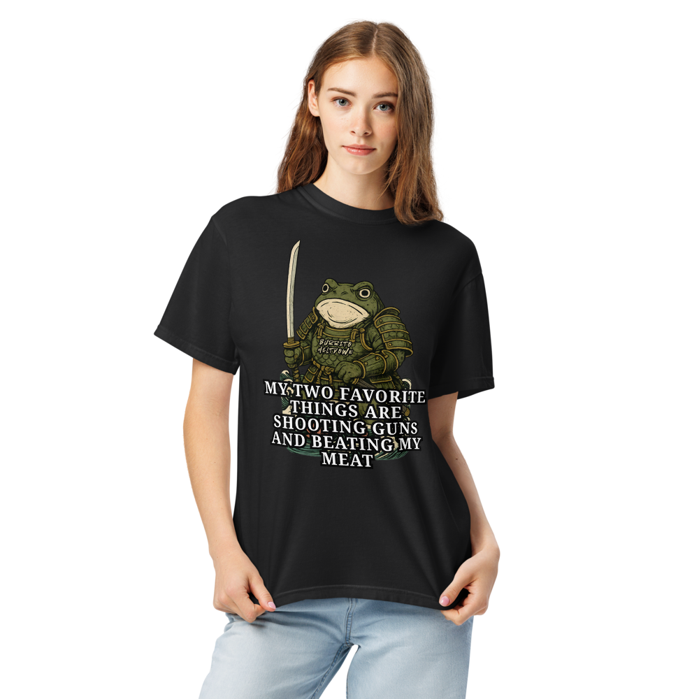 My Two Favorite Things – Samurai Frog Tee Mockup