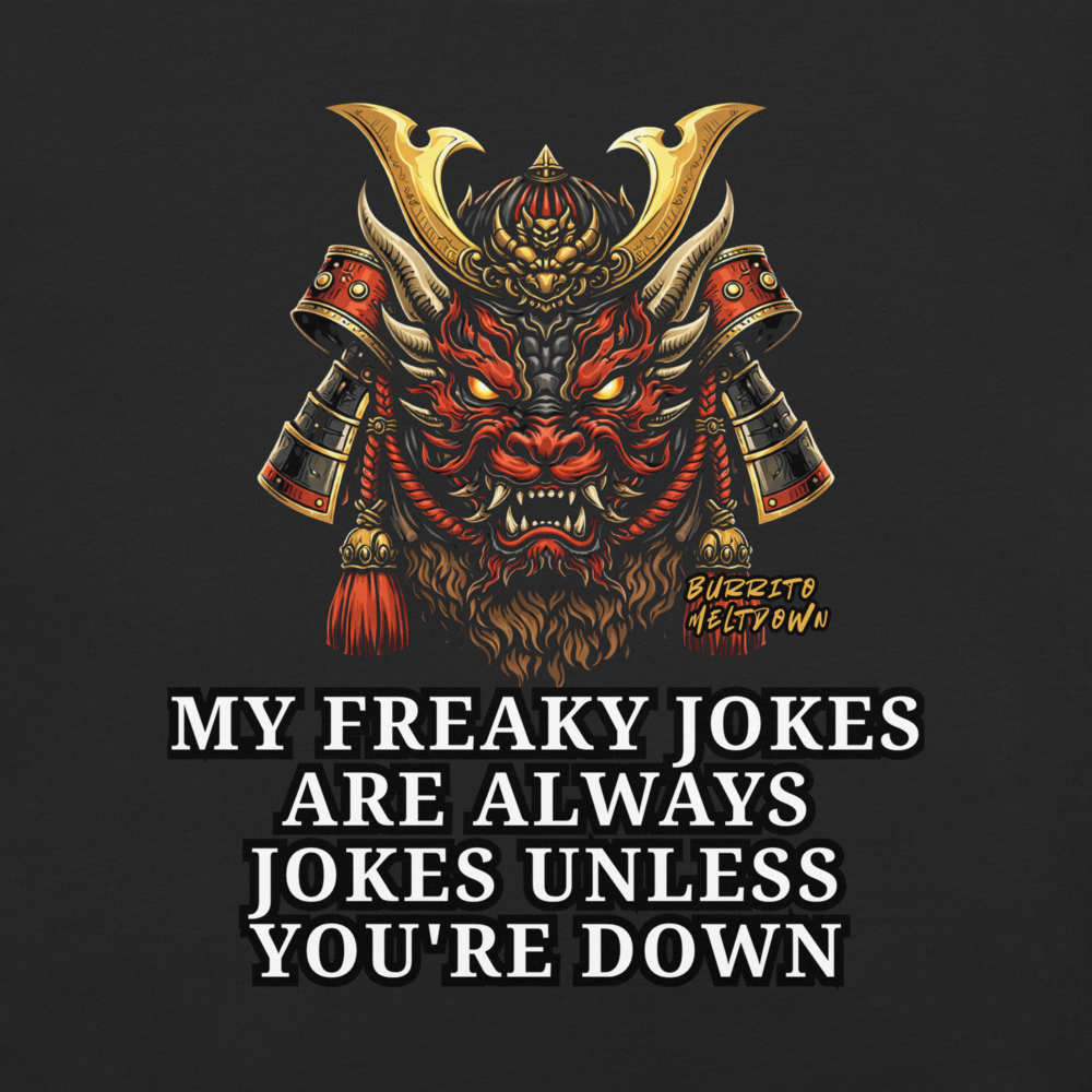 Unless You're Down – Samurai Oni Mask Tee Mockup