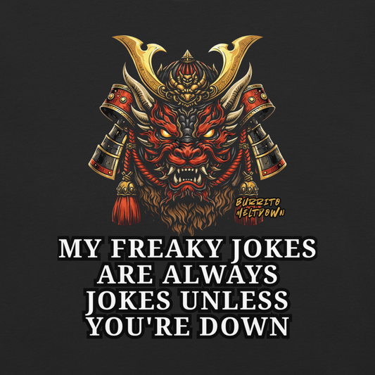 Unless You're Down – Samurai Oni Mask Tee Mockup