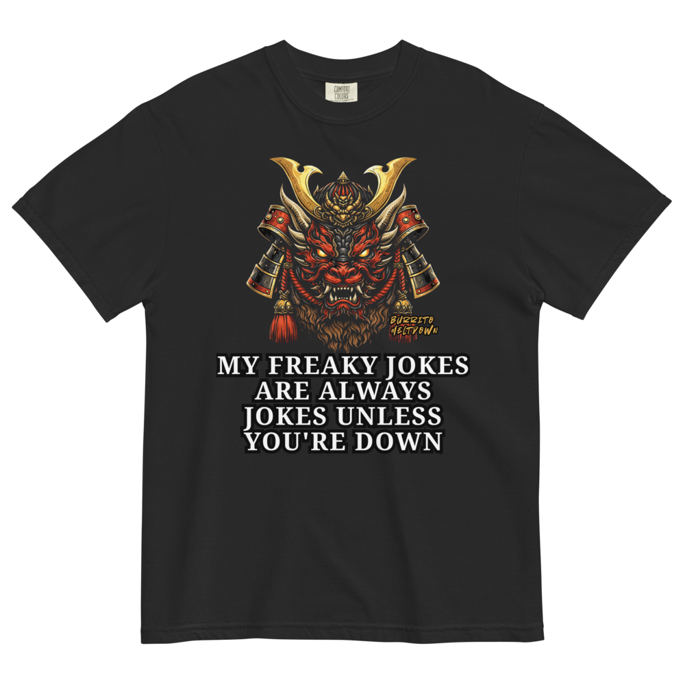 Unless You're Down – Samurai Oni Mask Tee Mockup