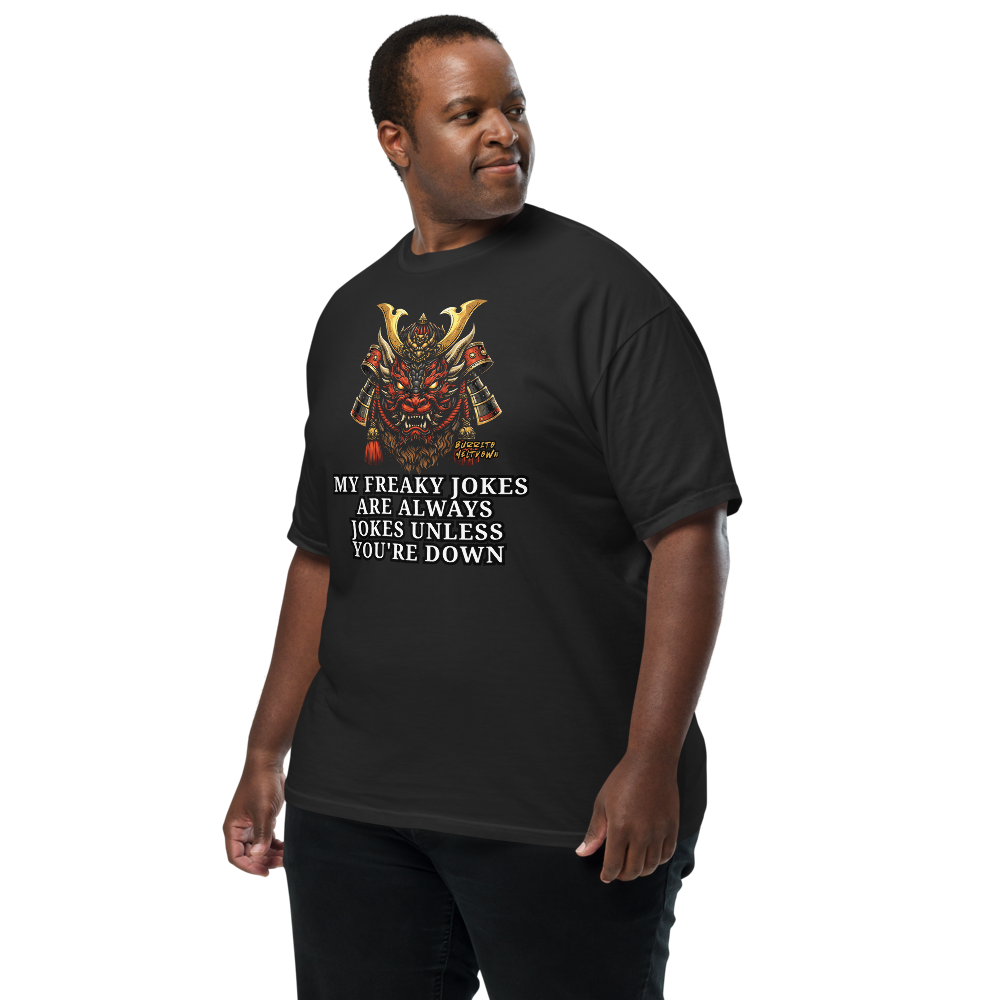 Unless You're Down – Samurai Oni Mask Tee Mockup