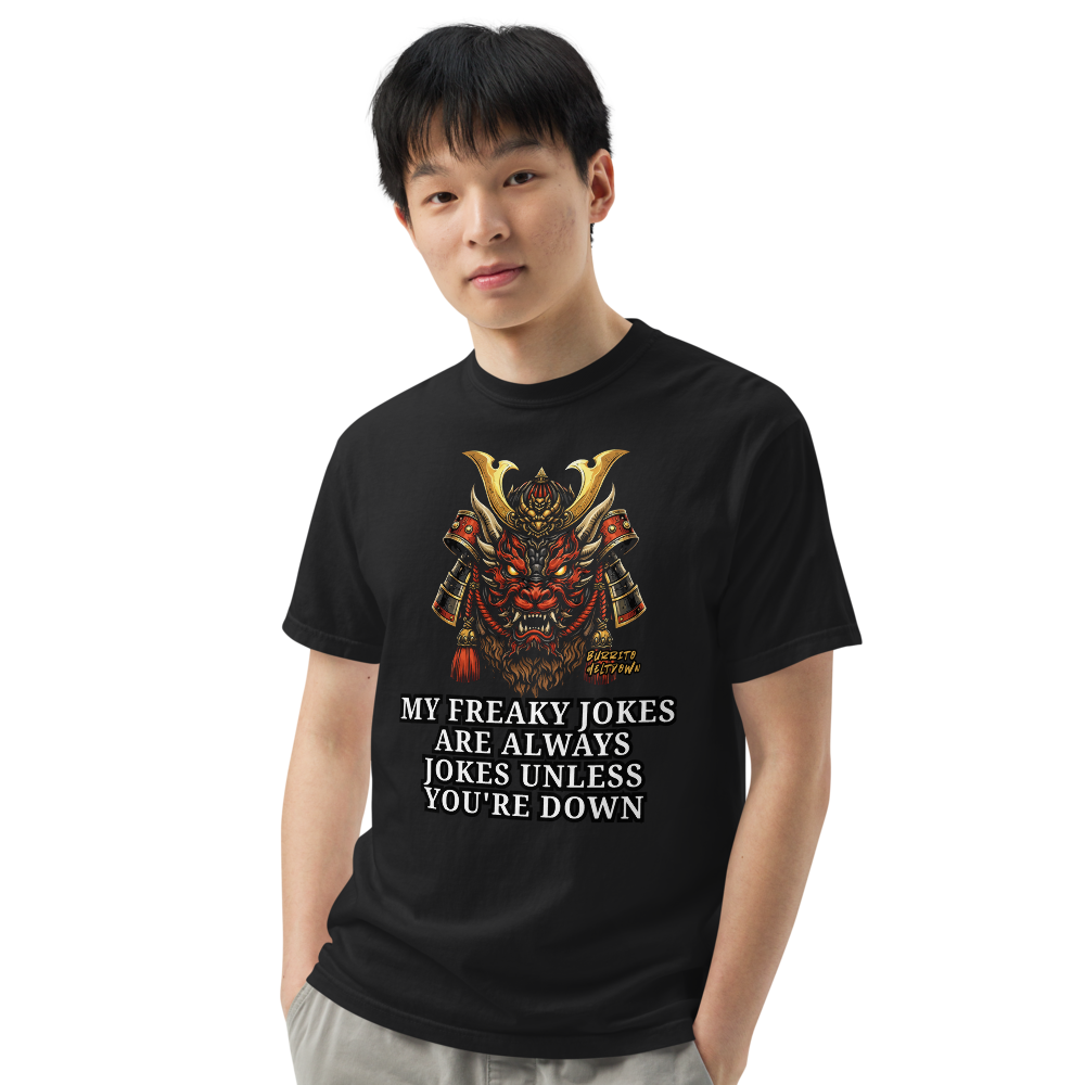 Unless You're Down – Samurai Oni Mask Tee Mockup