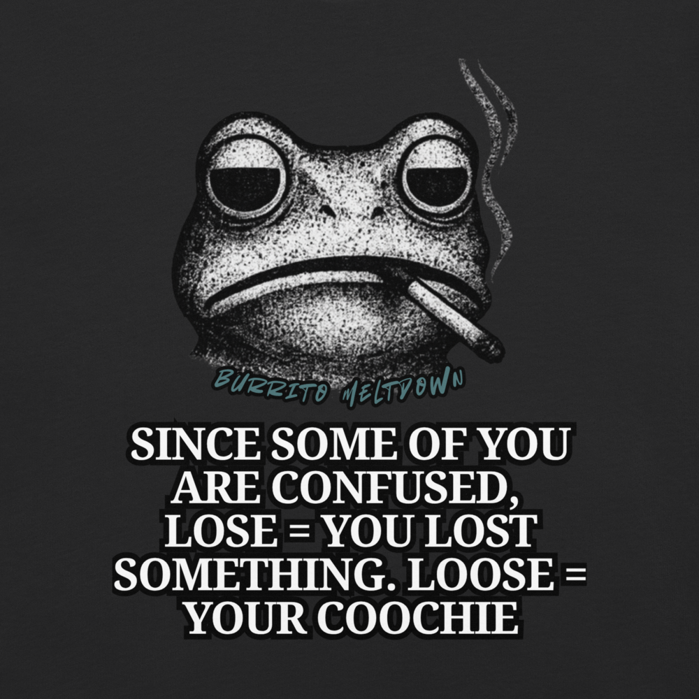 Lose vs Loose – Smoking Frog Tee Mockup