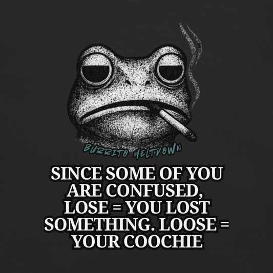 Lose vs Loose – Smoking Frog Tee Mockup