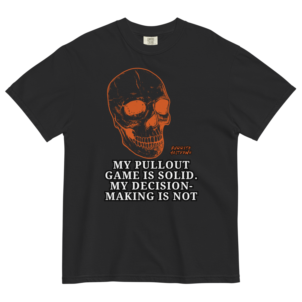 Pullout Game Solid – Blazing Skull Tee Mockup