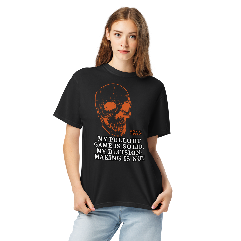 Pullout Game Solid – Blazing Skull Tee Mockup
