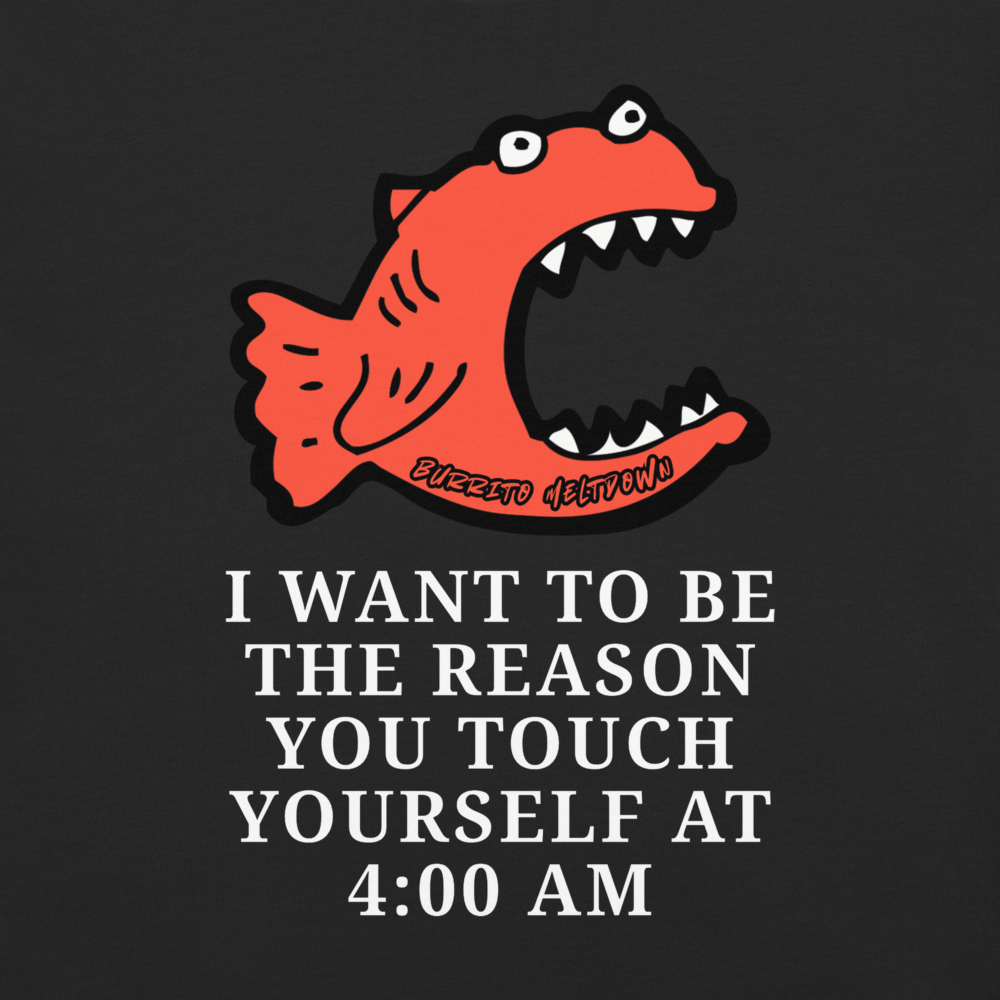 Touch Yourself At 4AM – Screaming Fish Tee Mockup