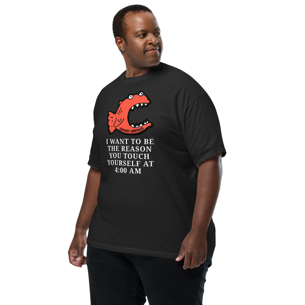 Touch Yourself At 4AM – Screaming Fish Tee Mockup
