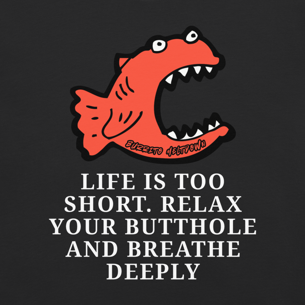 Relax Your Butthole – Screaming Fish Tee Mockup