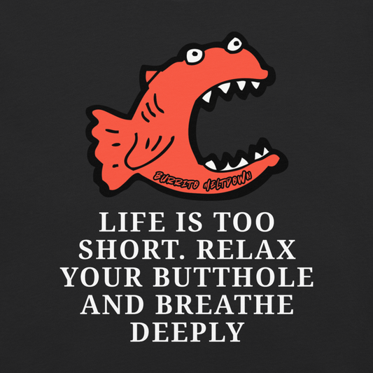 Relax Your Butthole – Screaming Fish Tee Mockup