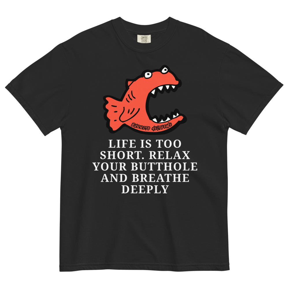 Relax Your Butthole – Screaming Fish Tee Mockup