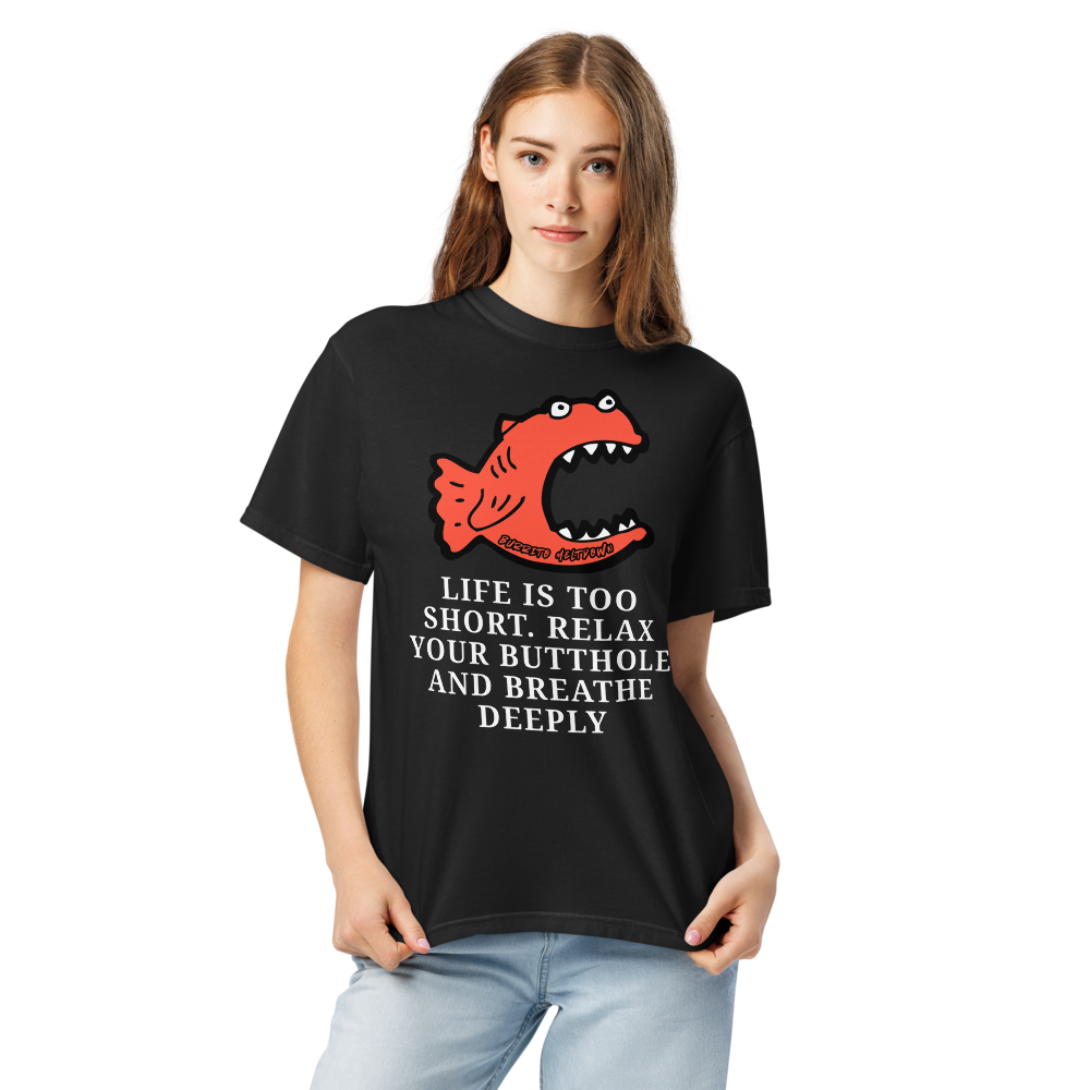 Relax Your Butthole – Screaming Fish Tee Mockup