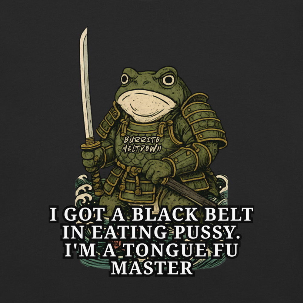 Tongue Fu Master – Samurai Frog Tee Mockup