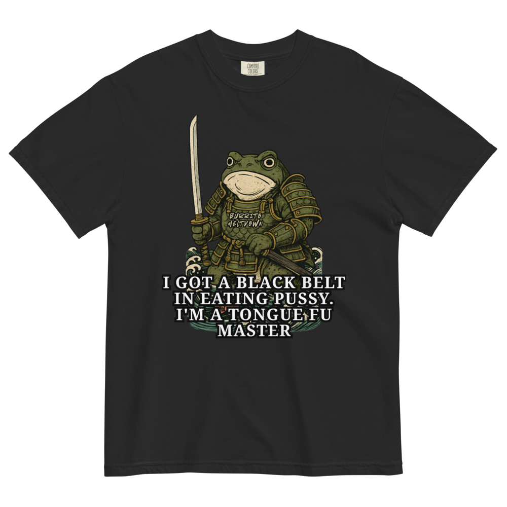 Tongue Fu Master – Samurai Frog Tee Mockup