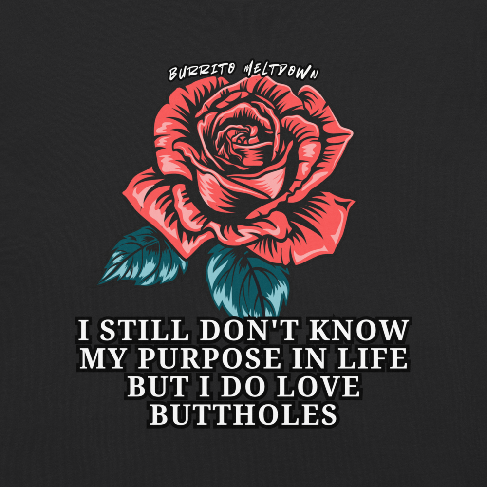 Still Don't Know My Purpose – Vintage Flash Rose Tee Mockup