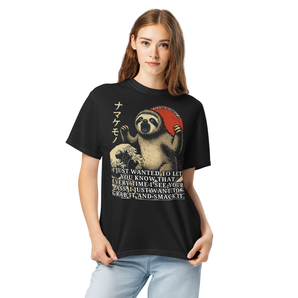 Every Time I See You – Great Wave Sloth Tee Mockup